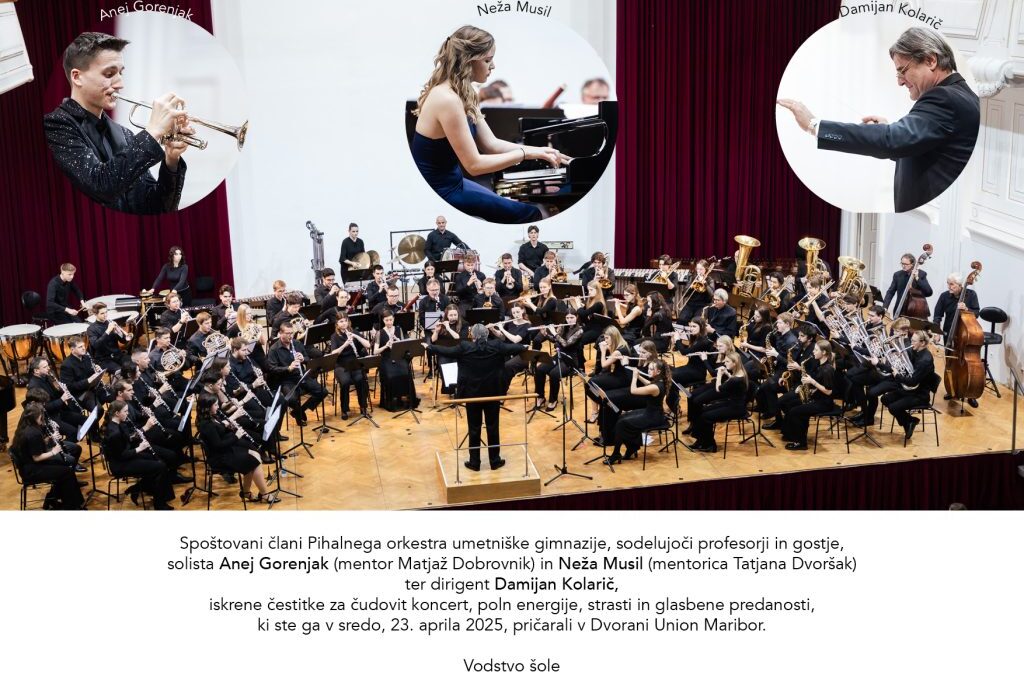 Čestitka za koncert Pihalnega orkestra UMG 2025