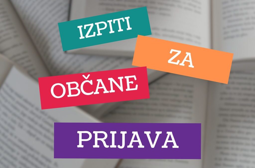 Izpiti za občane – prijava