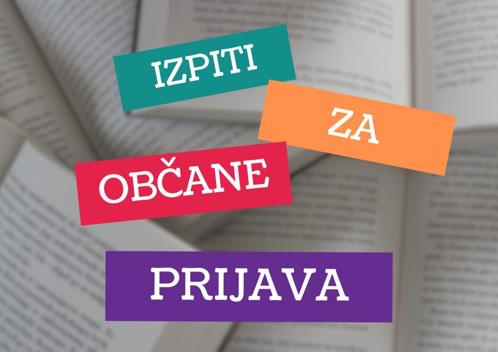 Izpiti za občane – prijava Izpiti za občane – prijava