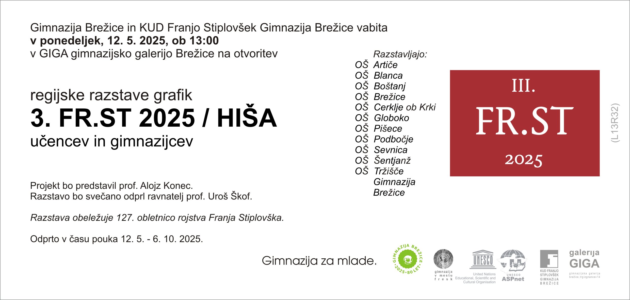 Vabilo na otvoritev razstave