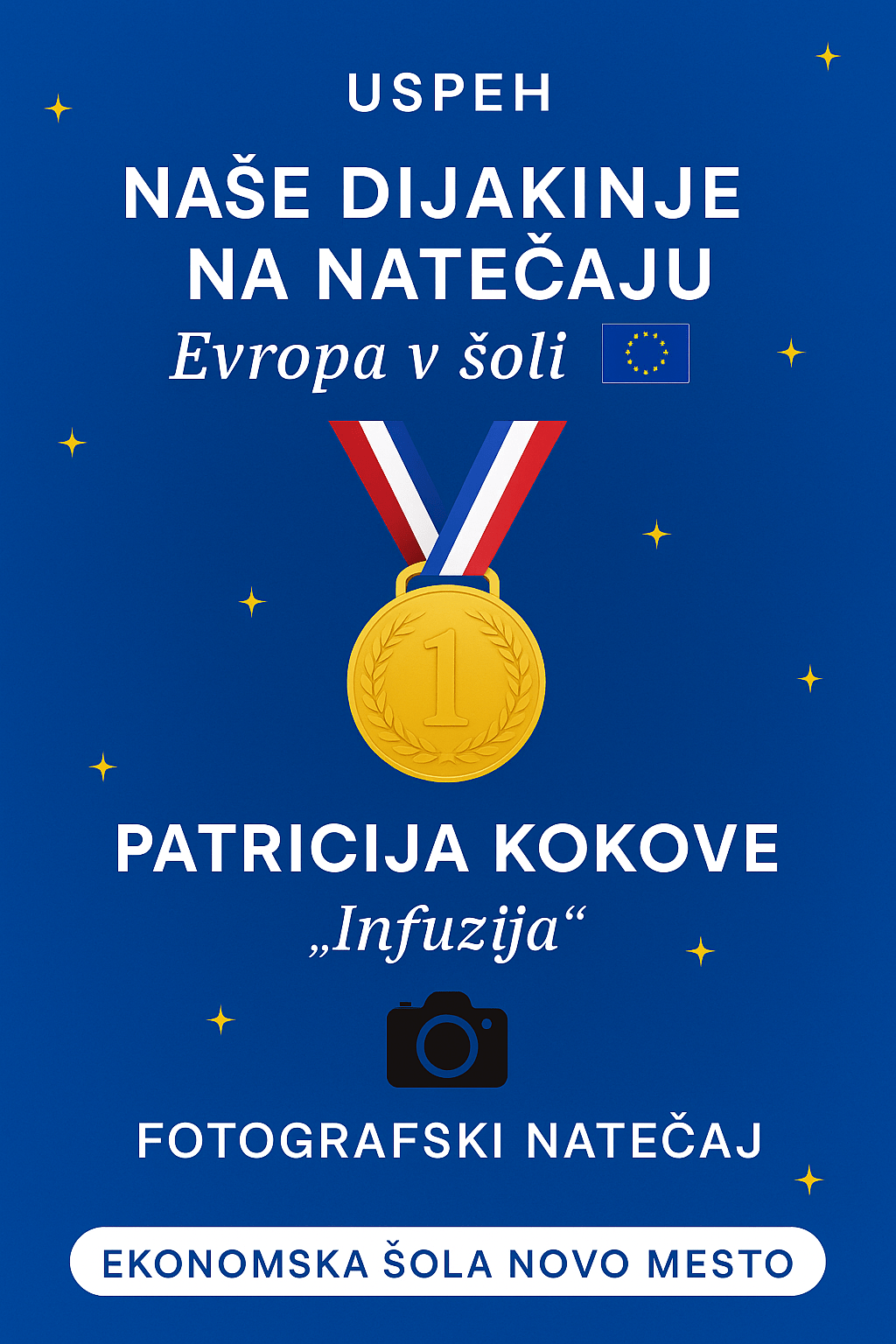 Dijakinja Ekonomske šole Novo mesto dosegla 1. mesto na natečaju Evropa v šoli z naslovom Digitalno državljanstvo Dijakinja Ekonomske šole Novo mesto dosegla 1. mesto na natečaju Evropa v šoli z naslovom Digitalno državljanstvo