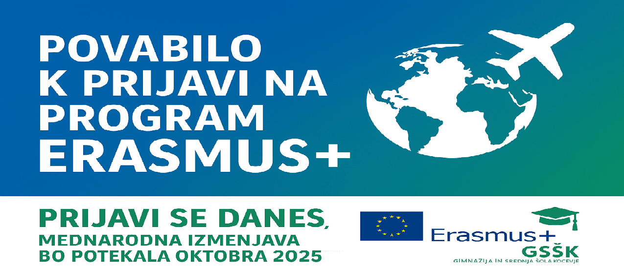 POVABILO K PRIJAVI NA PROGRAM ERASMUS+ POVABILO K PRIJAVI NA PROGRAM ERASMUS+