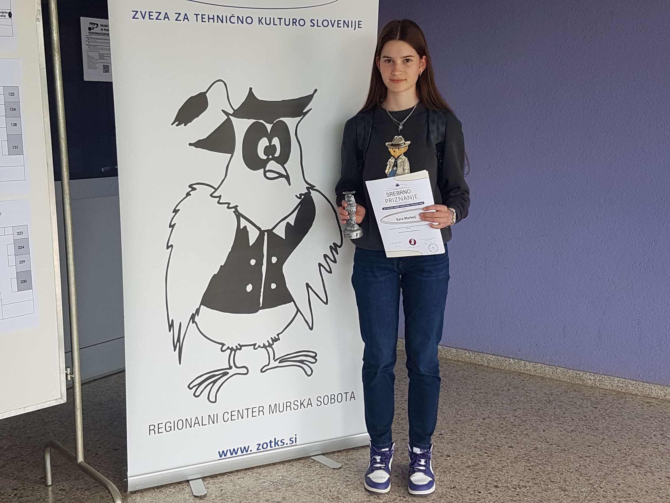 Srebrno priznanje za Saro Markelj Srebrno priznanje za Saro Markelj