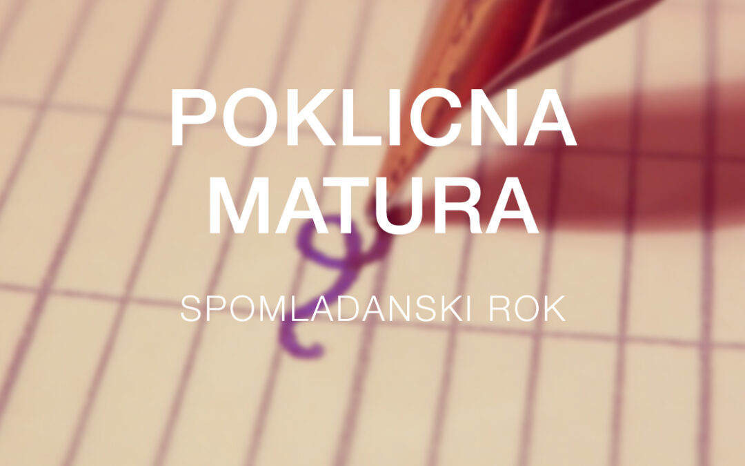 Poklicna matura – razpored ustnih izpitov