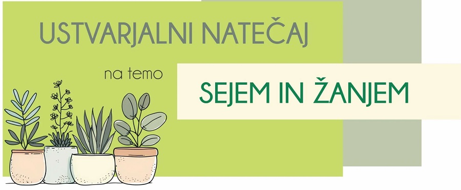 Vabilo na podelitev nagrad in priznanj ustvarjalnega natečaja na temo SEJEM IN ŽANJEM