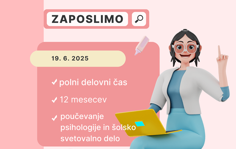 Zaposlimo učitelja psihologije!