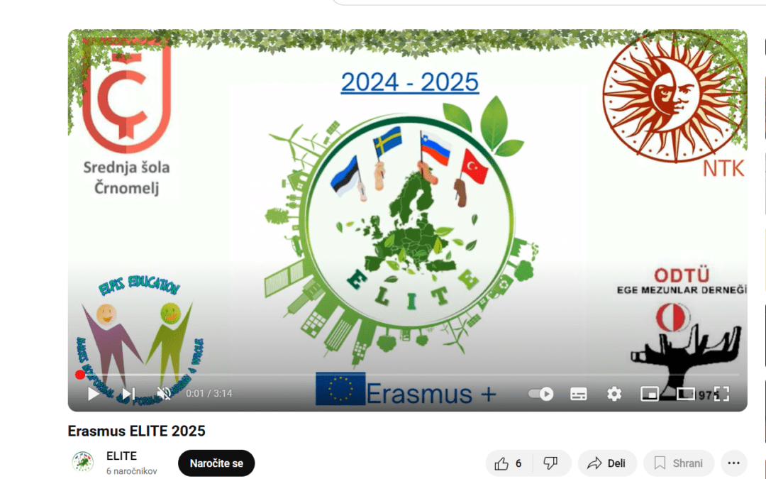 Zaključni video mednarodnega projekta ELITE – EcoLogically Informed Teens of Europe