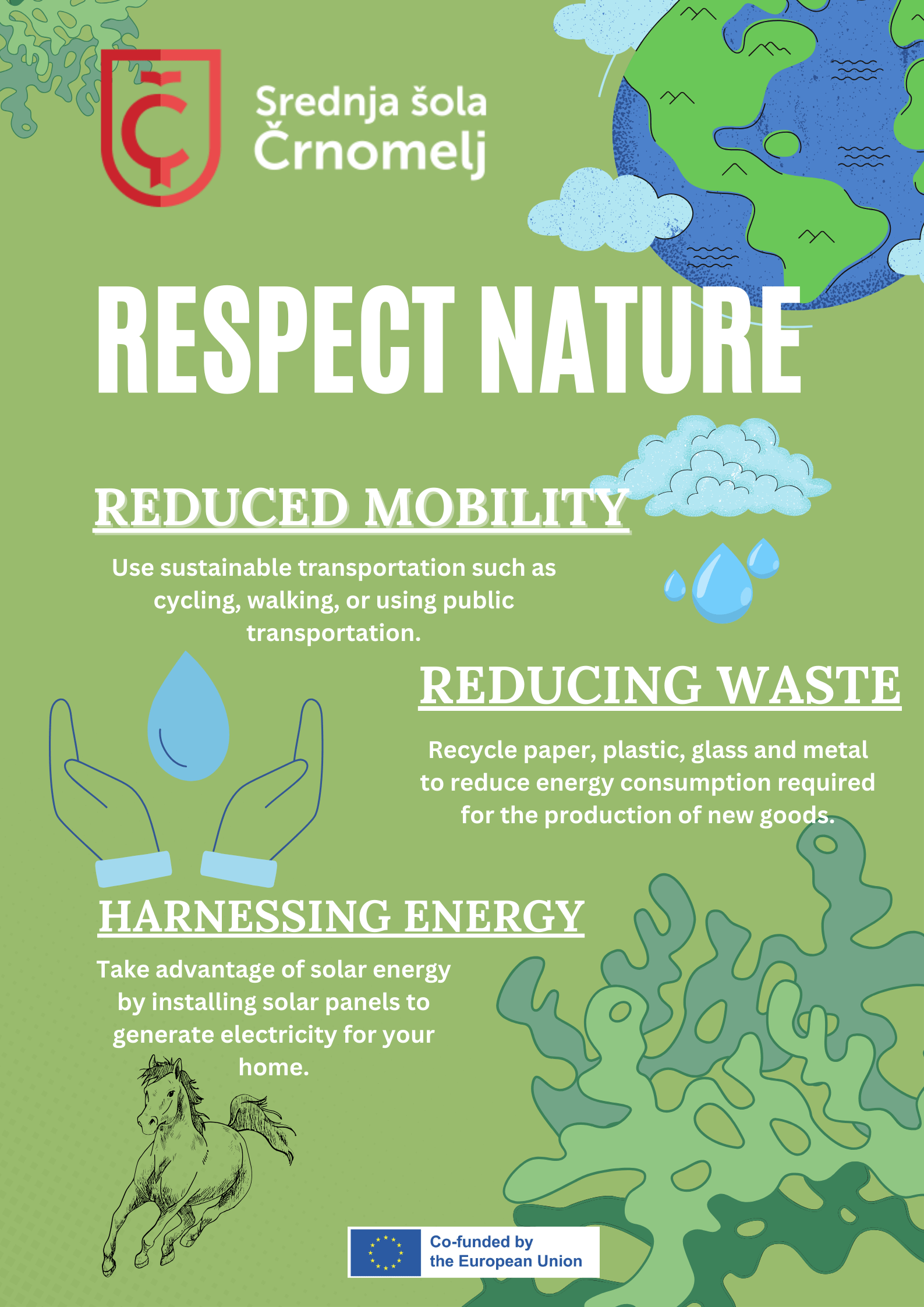 Ustvarjalnost naših dijakov v projektu E.L.I.T.E. – EcoLogically Informed Teens of Europe