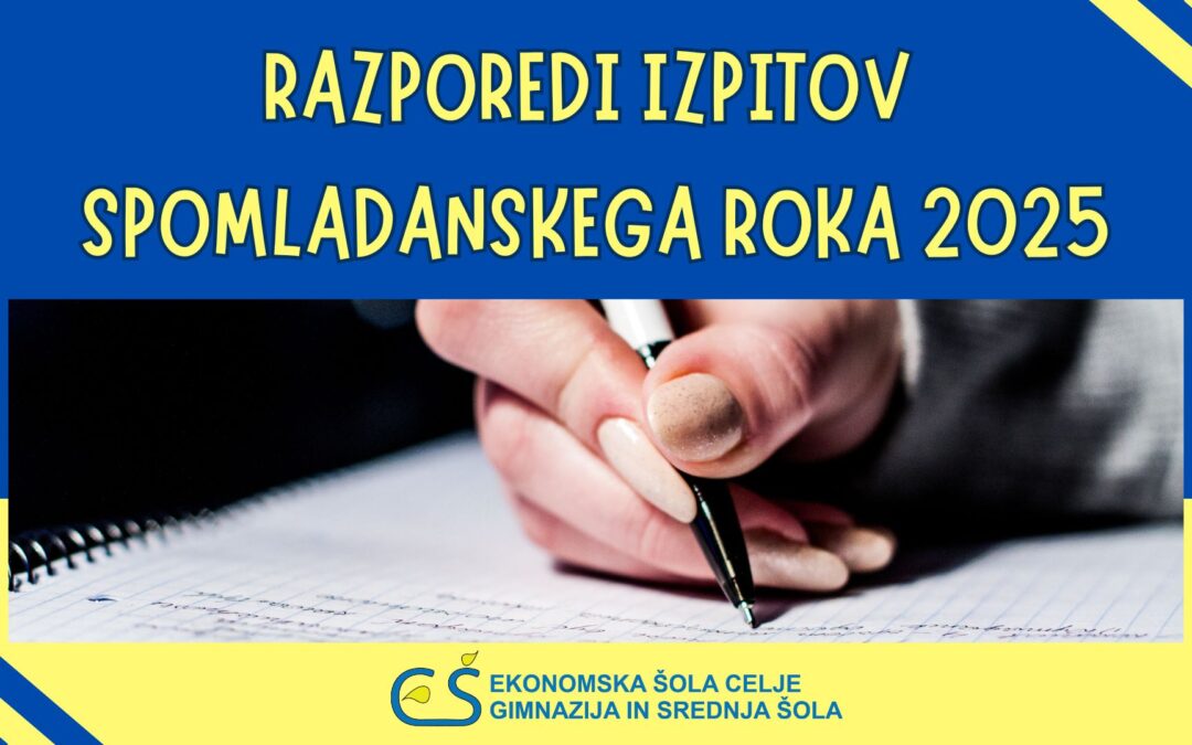 Razporedi spomladanskega izpitnega roka 2025