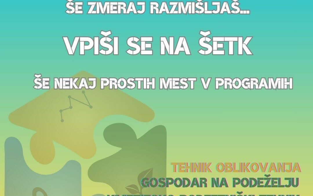 Še zmeraj razmišljaš, kam naprej?