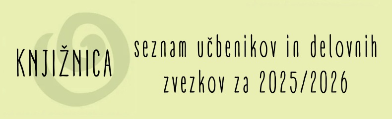 Seznam učbenikov in delovnih zvezkov