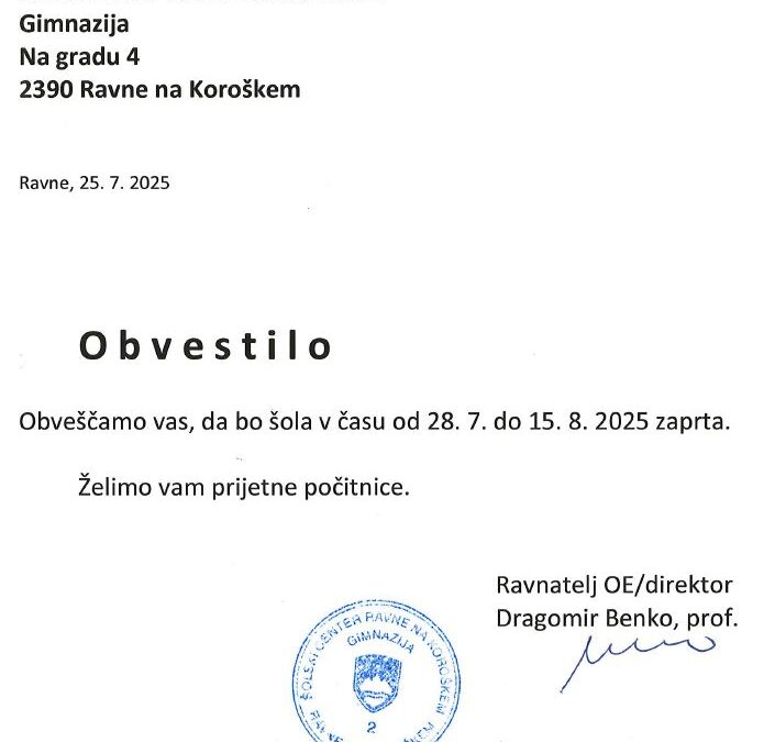 Obvestilo