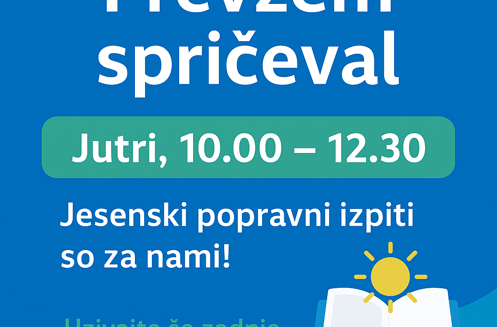 Obvestilo – dvig spričeval