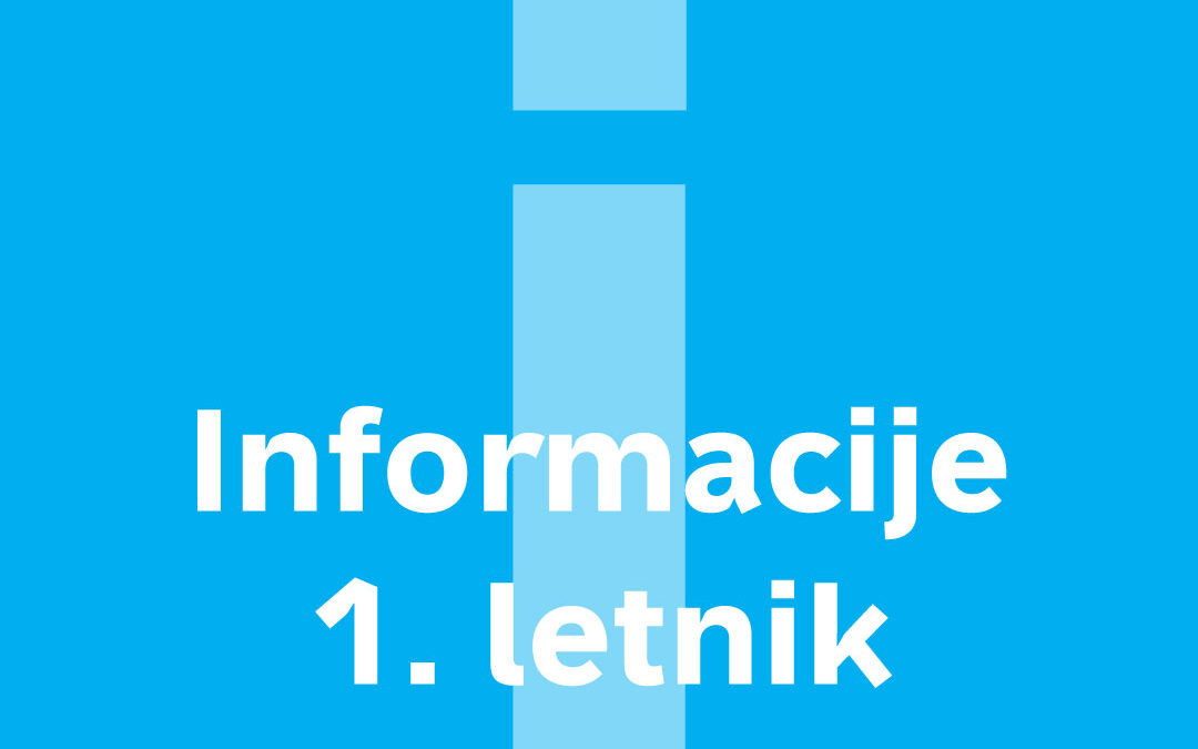 Obvestilo za dijake 1. letnika