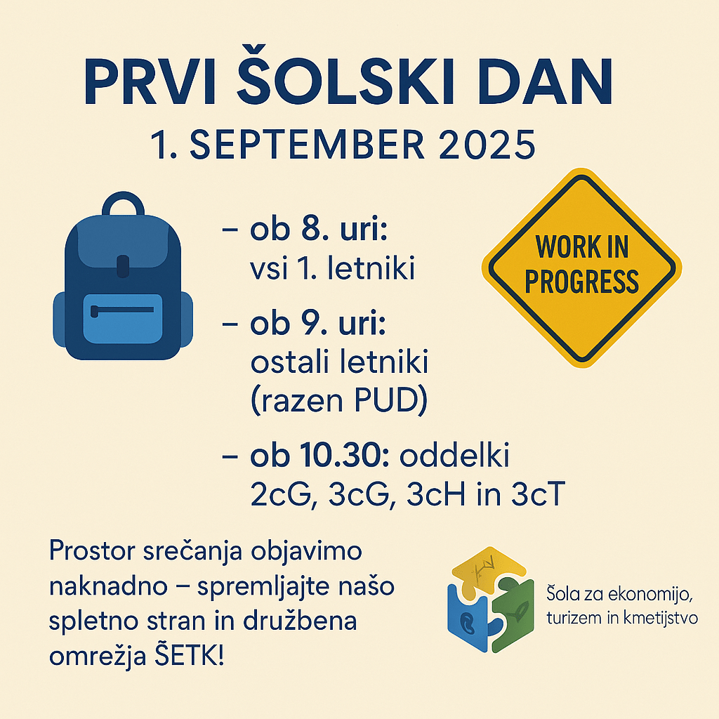 Prvi šolski dan Prvi šolski dan