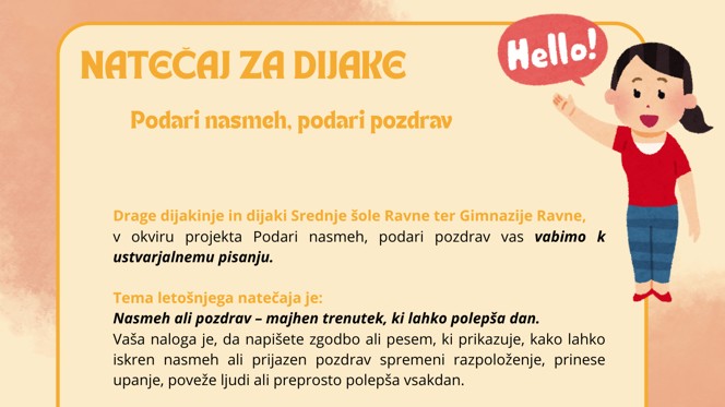 NATEČAJ ZA DIJAKE