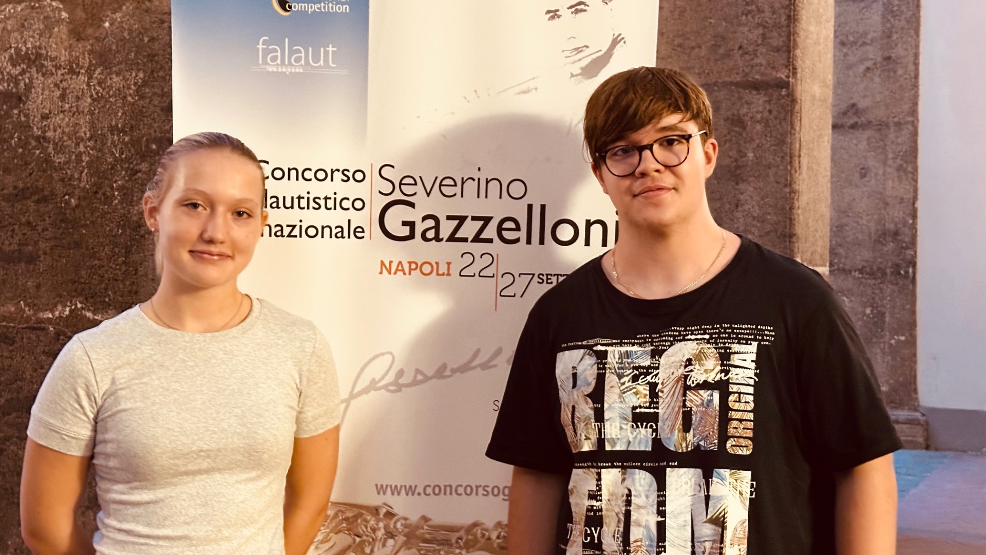 Naša flavtista Lara in Lukas v Neaplju Naša flavtista Lara in Lukas v Neaplju