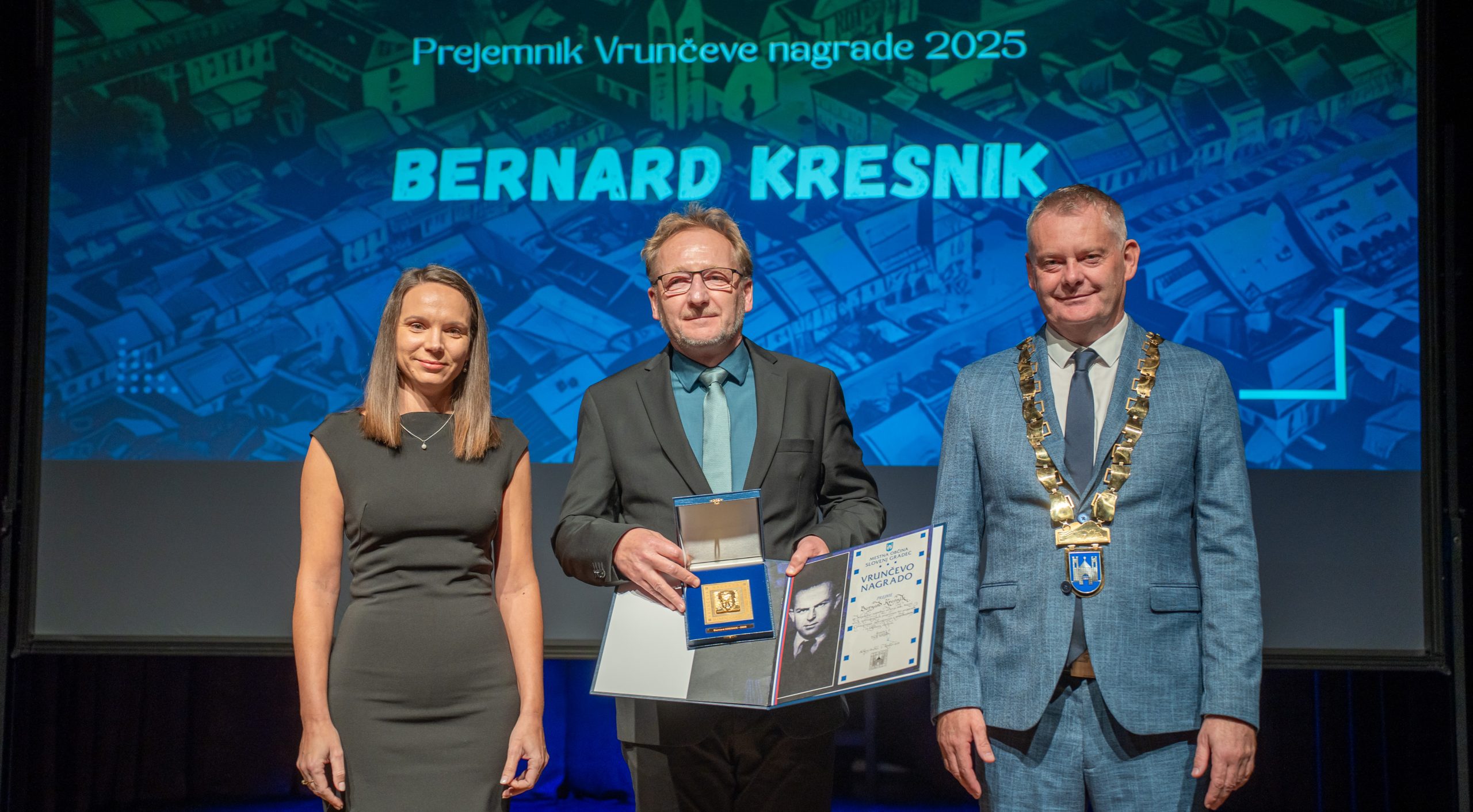 Prejemnik Vrunčeve nagrade je postal Bernard Kresnik Prejemnik Vrunčeve nagrade je postal Bernard Kresnik