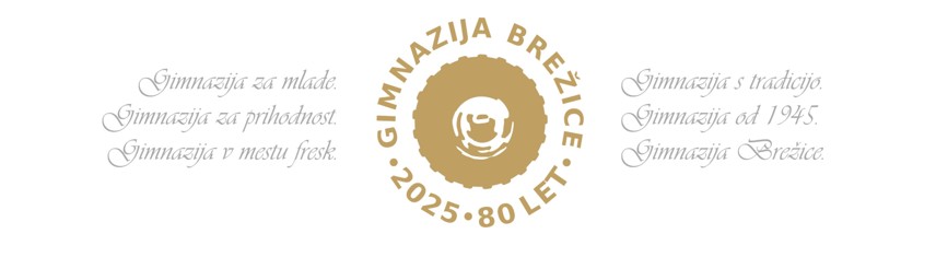 Vabilo na slavnostno prireditev ob 80-letnici Gimnazije Brežice