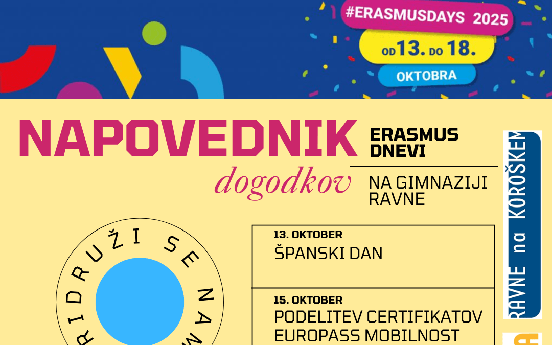 Erasmus dnevi 2025 na Gimnaziji Ravne