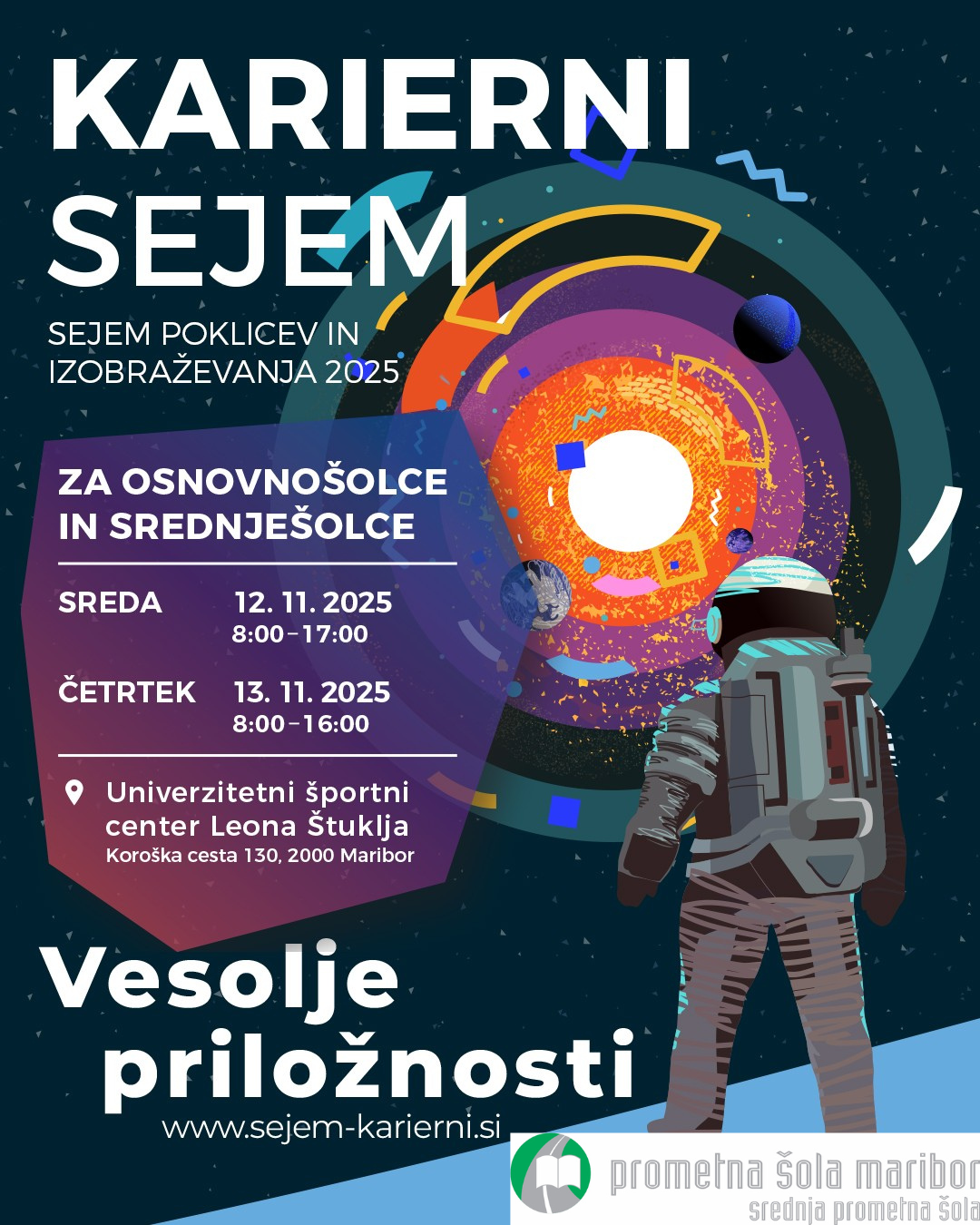 Vabilo na 10. Karierni sejem – sejem poklicev in izobraževanja 2025 Vabilo na 10. Karierni sejem – sejem poklicev in izobraževanja 2025