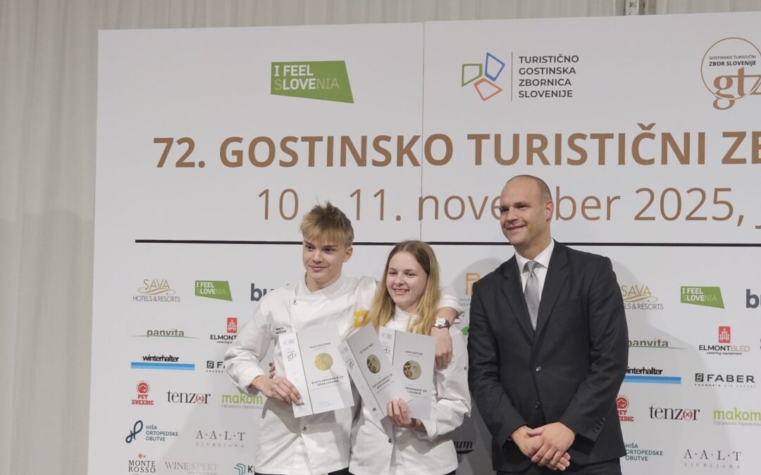 Dijaki in mentorji SIC Alme M. Karlin blesteli na Gostinsko-turističnem zboru
