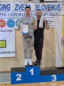 Dominik Senica, zmagovalec tekmovanja kikboksa na Ptuju, 12. 4. 2025