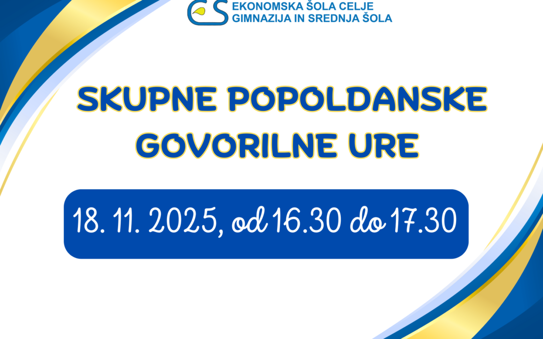 Popoldanske govorilne ure v novembru