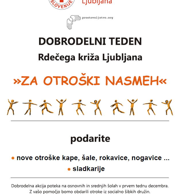 Dobrodelna akcija Za otroški nasmeh