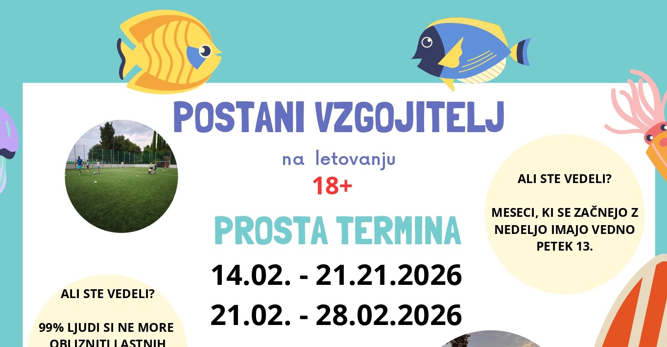 Zdravilišče RKS Debeli rtič – Postani vzgojitelj Zdravilišče RKS Debeli rtič – Postani vzgojitelj