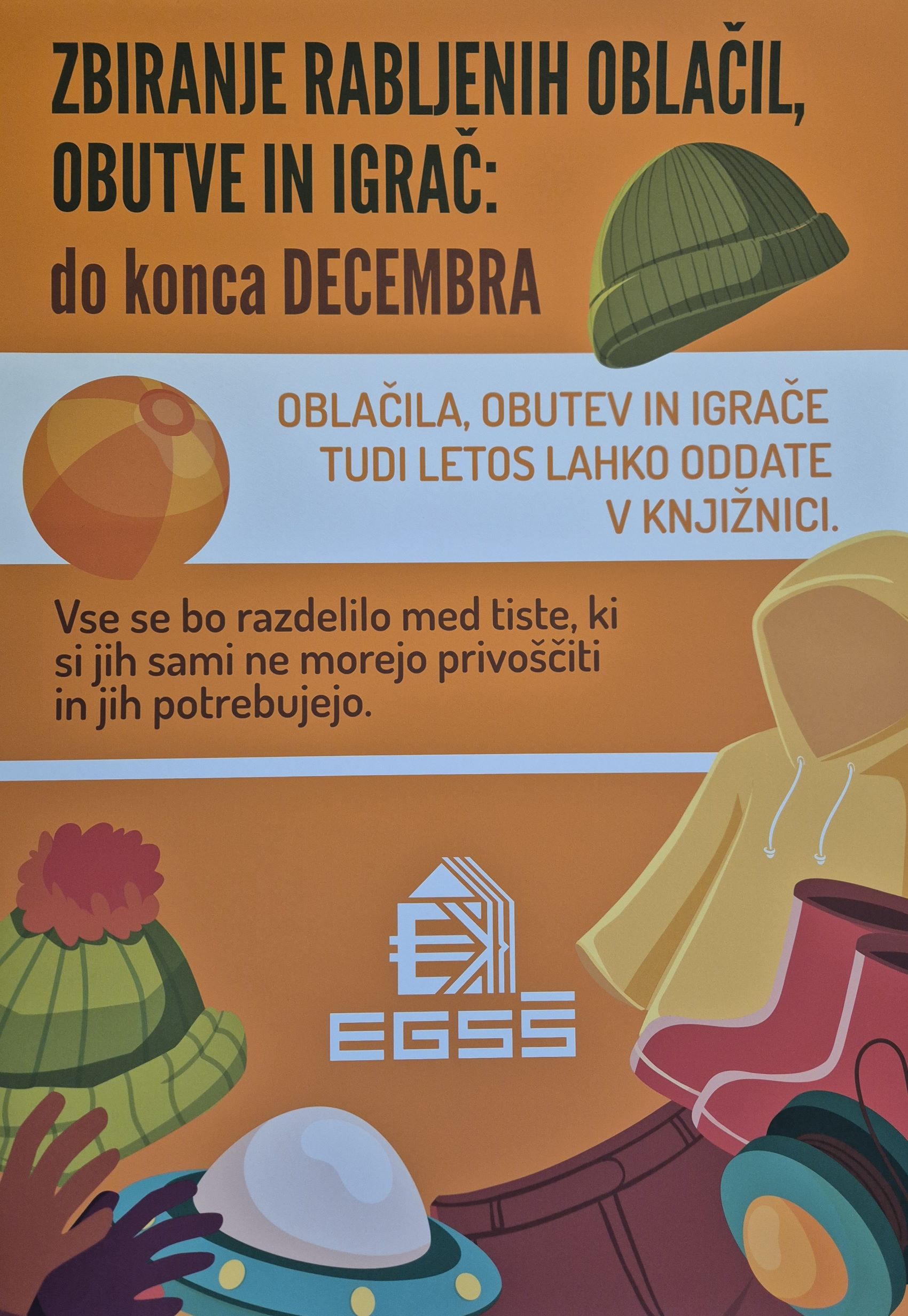 Zbiranje rabljenih oblačil, obutve in igrač