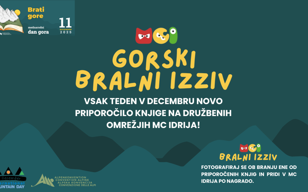 V decembru bodo v MCI s knjigami potovali v gore