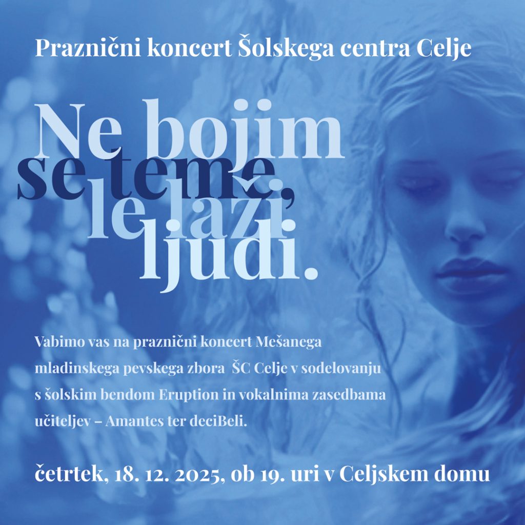 Praznični koncert Mešanega mladinskega pevskega zbora ŠC Celje