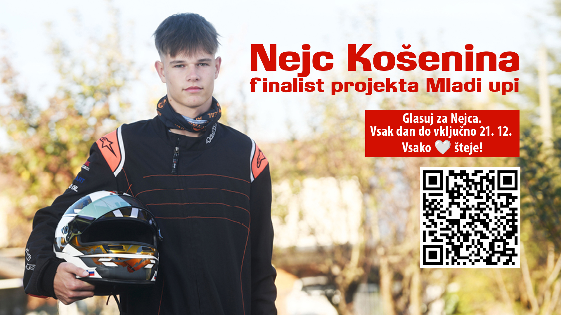 Nejc Košenina, finalist projekta Mladi upi Nejc Košenina, finalist projekta Mladi upi