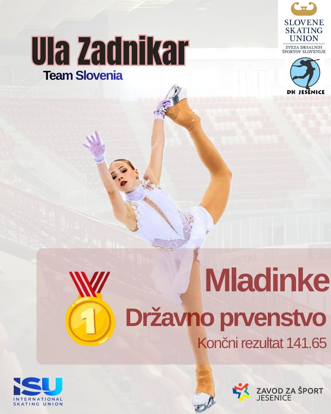 Ula Zadnikar – državna prvakinja Ula Zadnikar – državna prvakinja