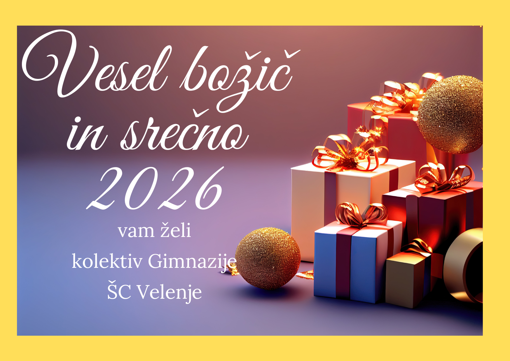 Voščilo ob novem letu Voščilo ob novem letu