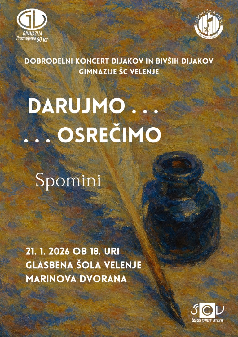 đ¶ Dobrodelni koncert Gimnazije Ć C Velenje đ¶ đ¶ Dobrodelni koncert Gimnazije Ć C Velenje đ¶