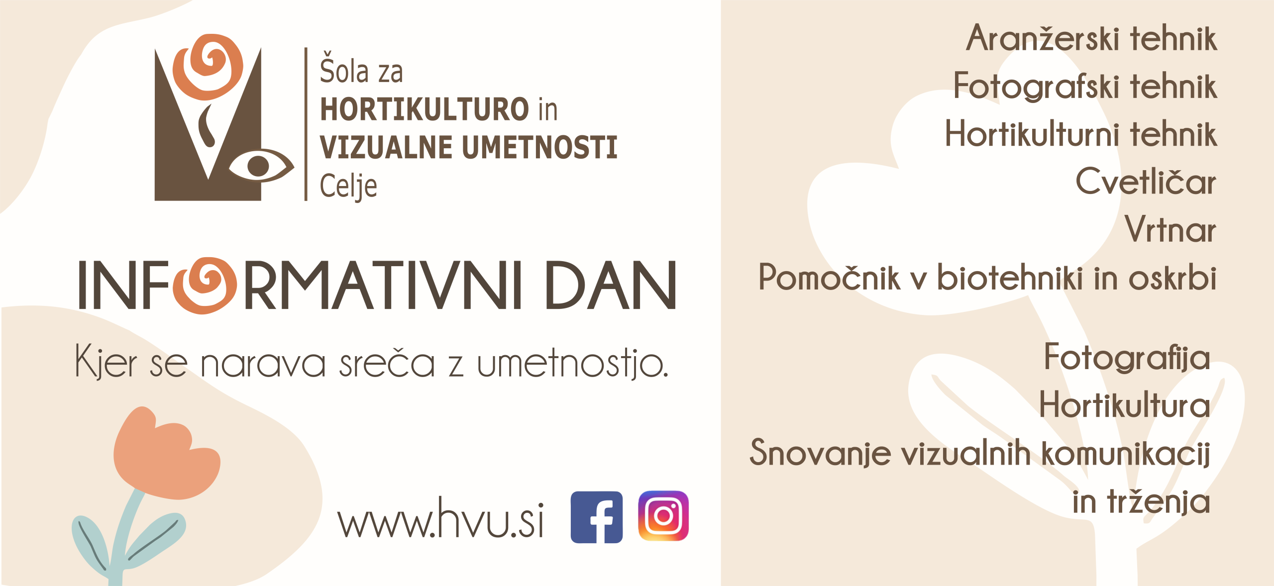 Vabimo na informativna dneva Vabimo na informativna dneva
