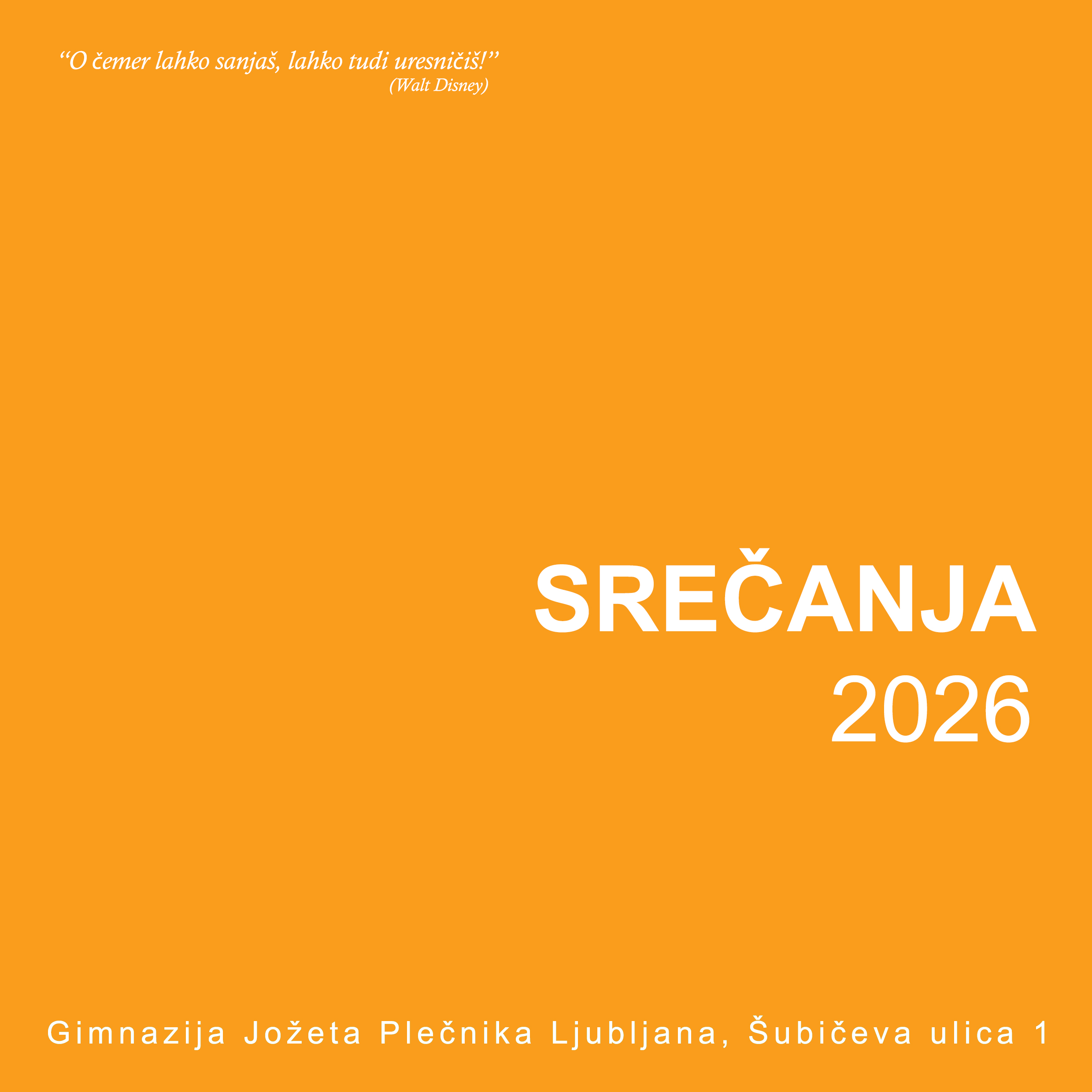 Srečanja 2026 Srečanja 2026