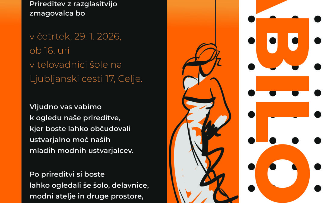 Vabilo na slovesni dogodek natečaja Nariši obleko