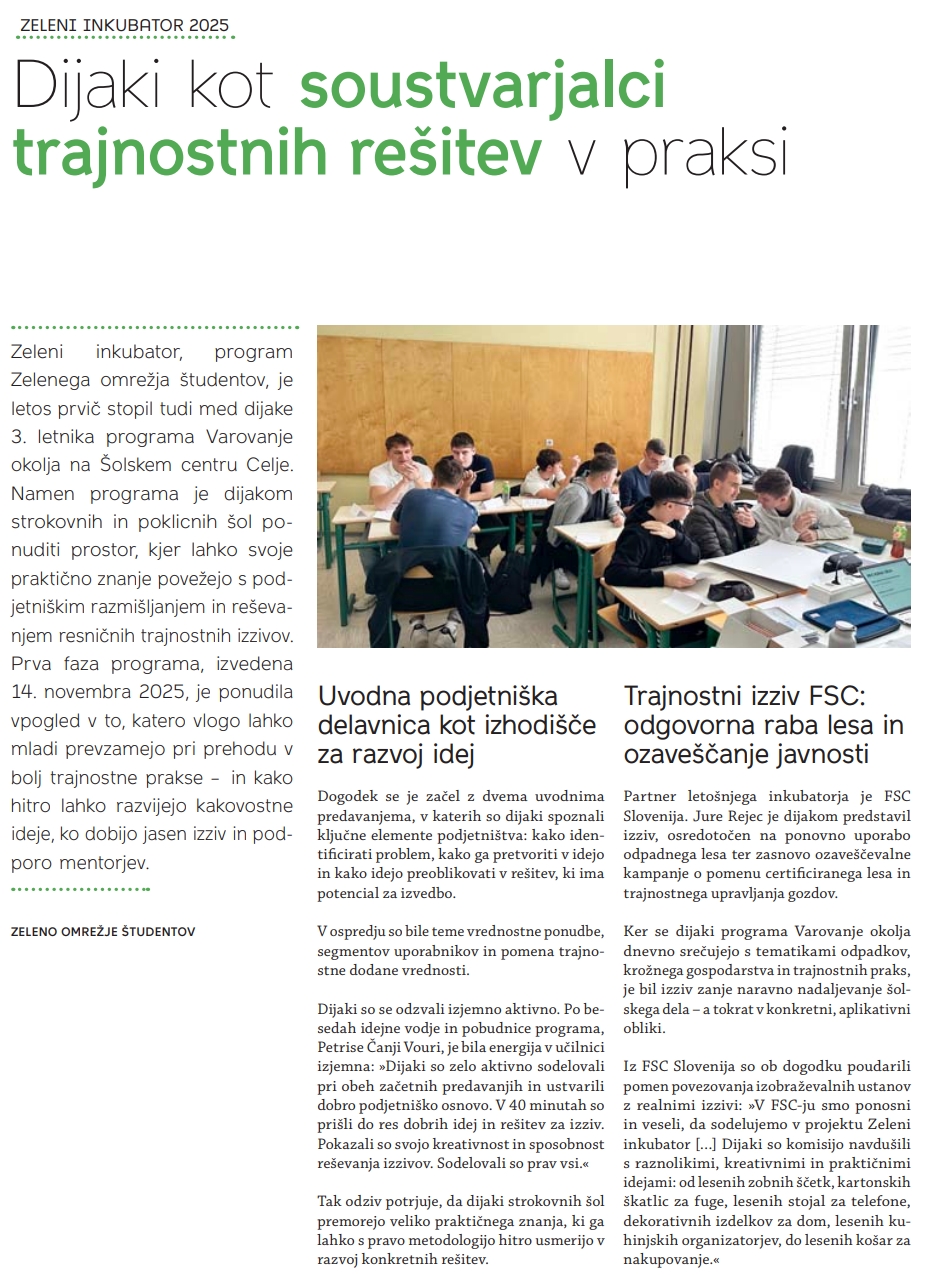 Dijaki kot soustvarjalci trajnostnih rešitev v praksi Dijaki kot soustvarjalci trajnostnih rešitev v praksi