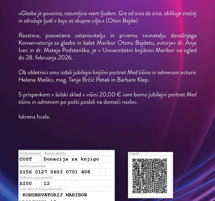 Dodatne informacije o razstavi in knjižnem portretu