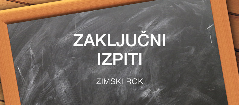 Zimski izpitni rok – razpored