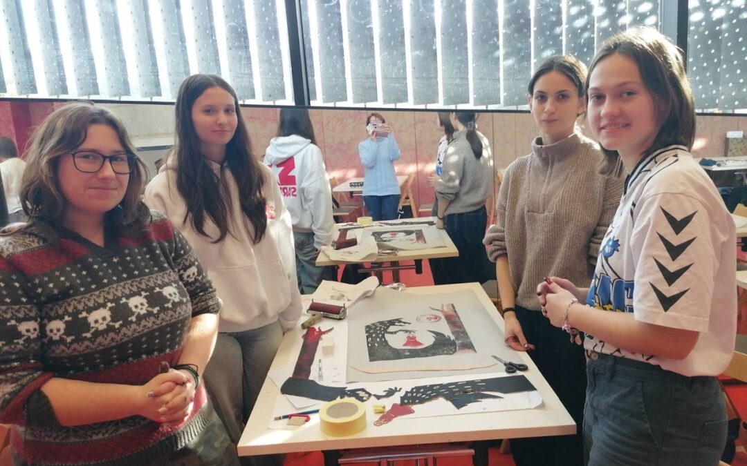 Udeležba dijakinj na 13. likovni delavnici Bajke in povesti o Gorjancih