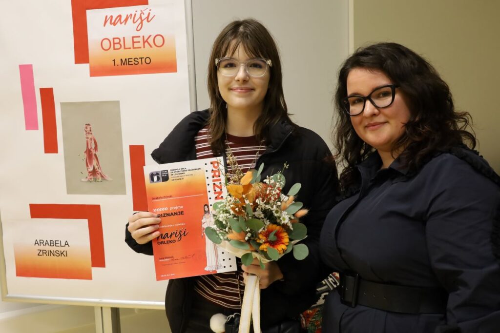 Na fotografiji zmagovalka natečaja, Arabela Zrinski iz OŠ