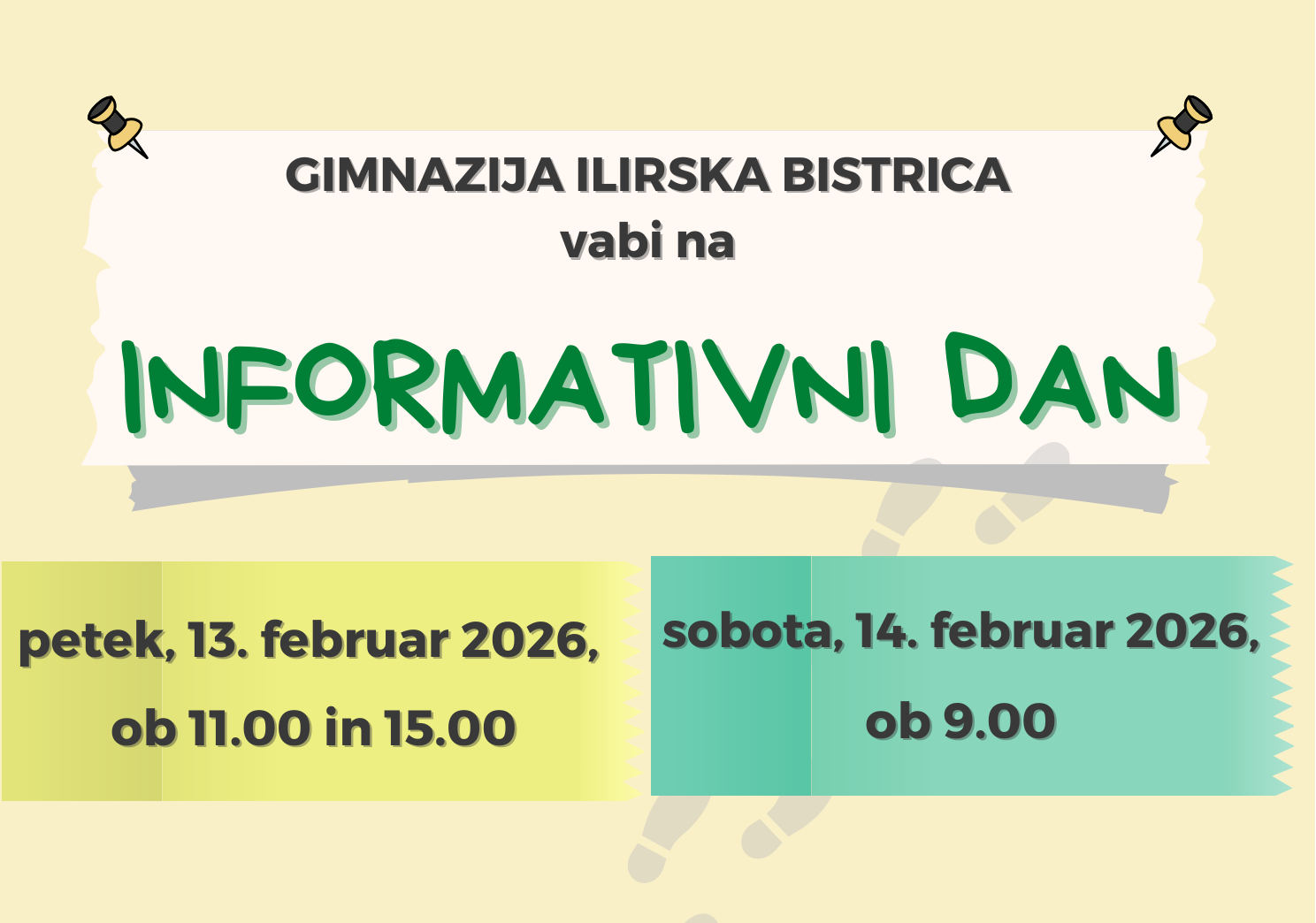 Informativni dnevi 2026 Informativni dnevi 2026