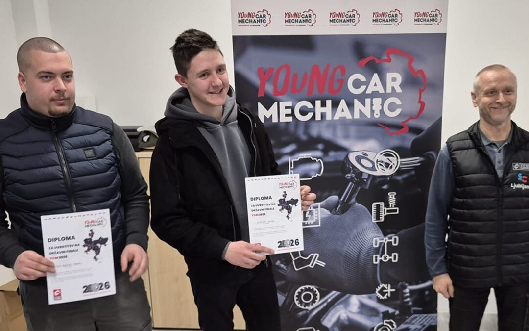 Uspešna udeležba dijakov AST na tekmovanju Young Car Mechanic 2026