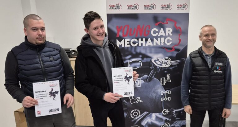 Uspešna udeležba dijakov AST na tekmovanju Young Car Mechanic 2026