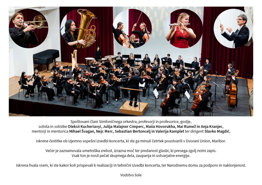 Čestitka za koncert simfoničnega orkestra s solisti Čestitka za koncert simfoničnega orkestra s solisti