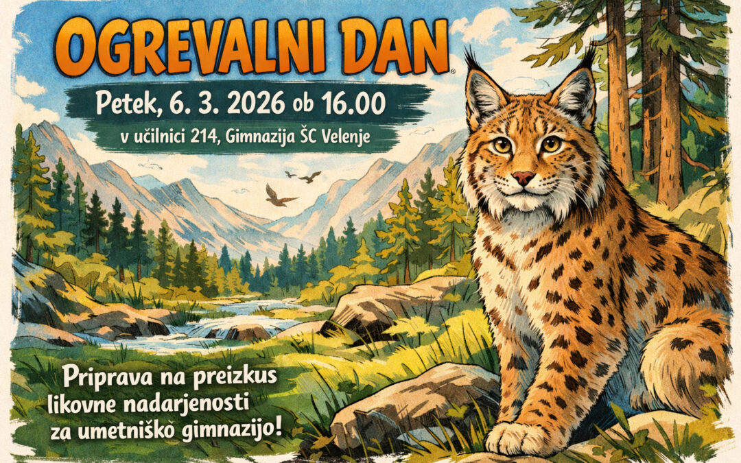 Vabilo na ogrevalni dan pred preizkusom likovne nadarjenosti za vpis v likovno smer umetniške gimnazije